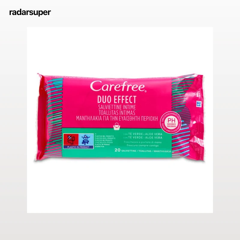 Toallitas íntimas con aloe vera Carefree 20 unidades