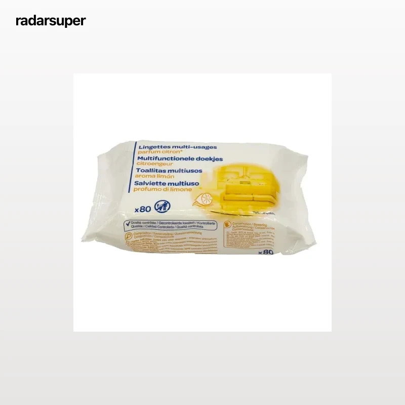 Toallitas multiusos aroma limón Carrefour 80 ud.