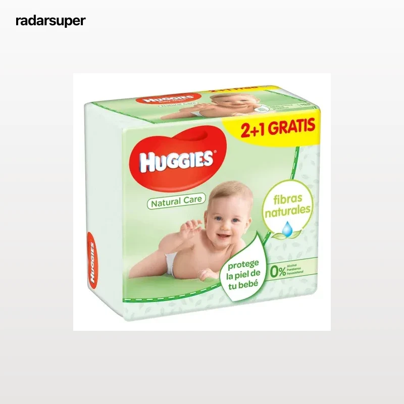 Toallitas natural care Huggies 168 ud.
