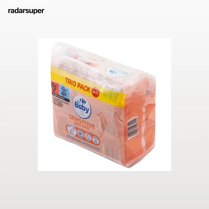 Toallitas para bebé sensitive My Carrefour Baby 216 ud.