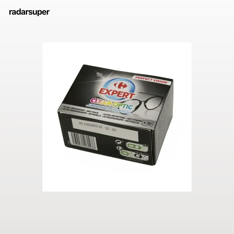 Toallitas para gafas clean optic Carrefour Expert 30 ud.