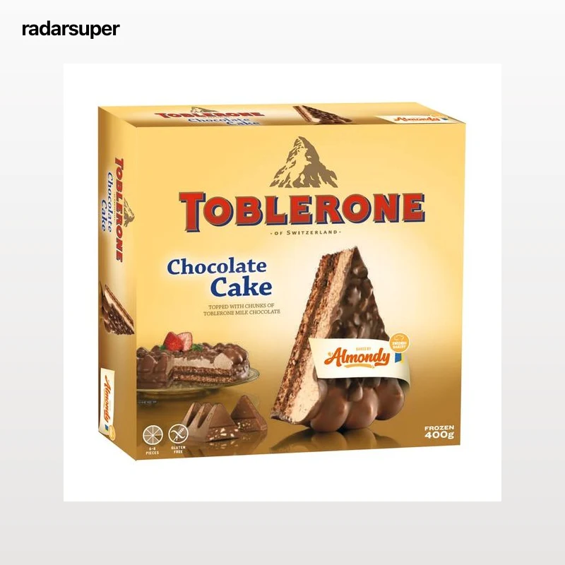 TOBLERONE Tarta de chocolate con trozos de Tablerone sin gluten TABLERONE 400 g.