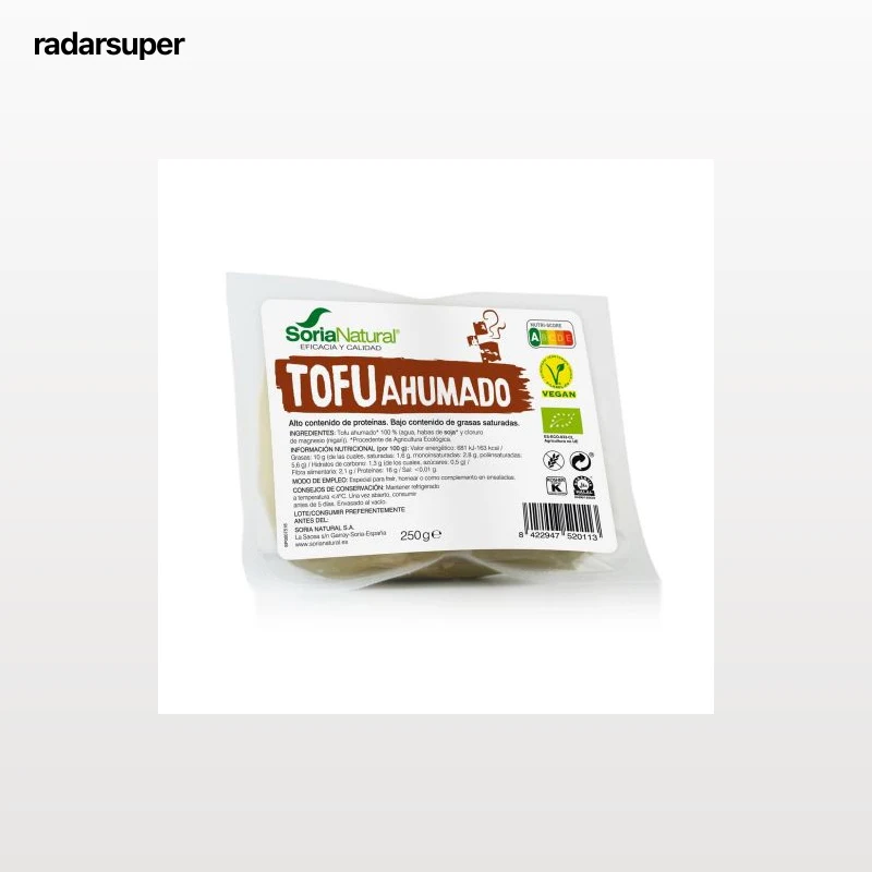 Tofu ahumado ecológico Soria Natural sin gluten 250 g.