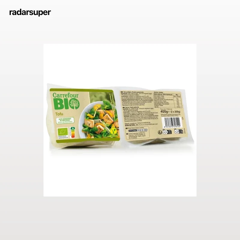 Tofu natural ecológico Carrefour Bio 400 g.