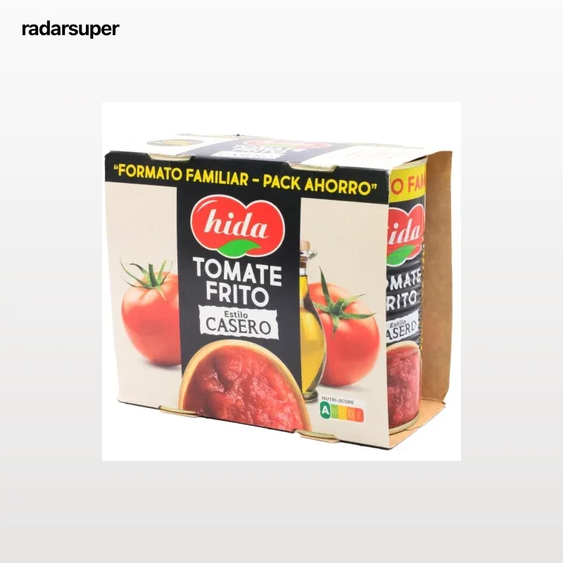 Tomate frito casero Hida sin gluten pack 2 unidades de 460 g.