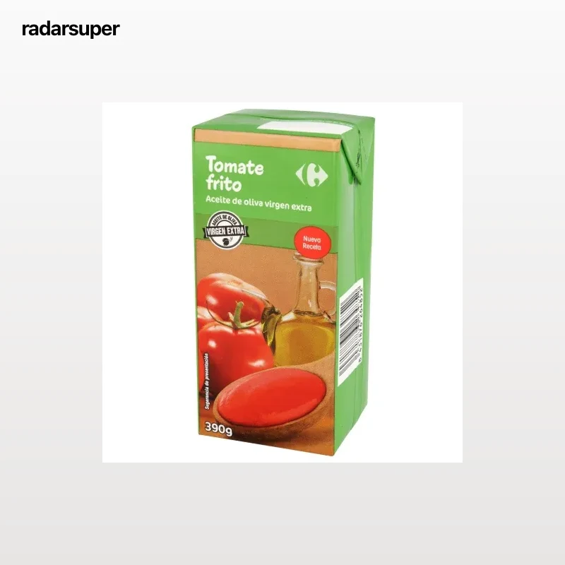 Tomate frito con aceite de oliva virgen Carrefour 390 g.