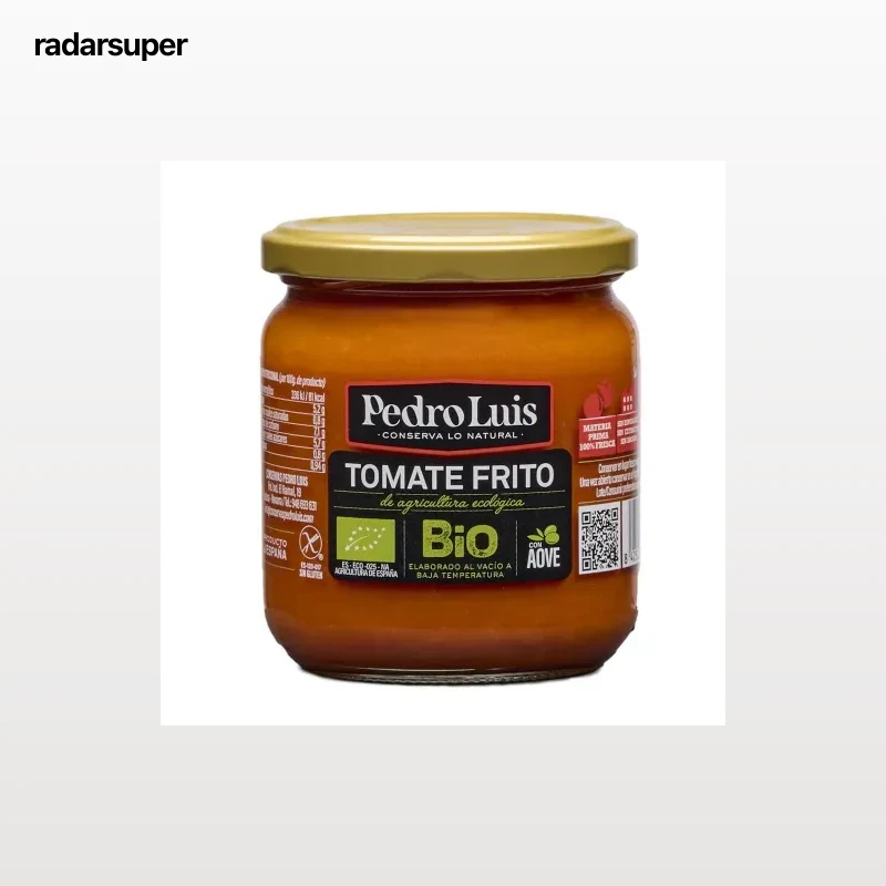 Tomate frito ecológico Pedro Luis sin gluten tarro 340 g.