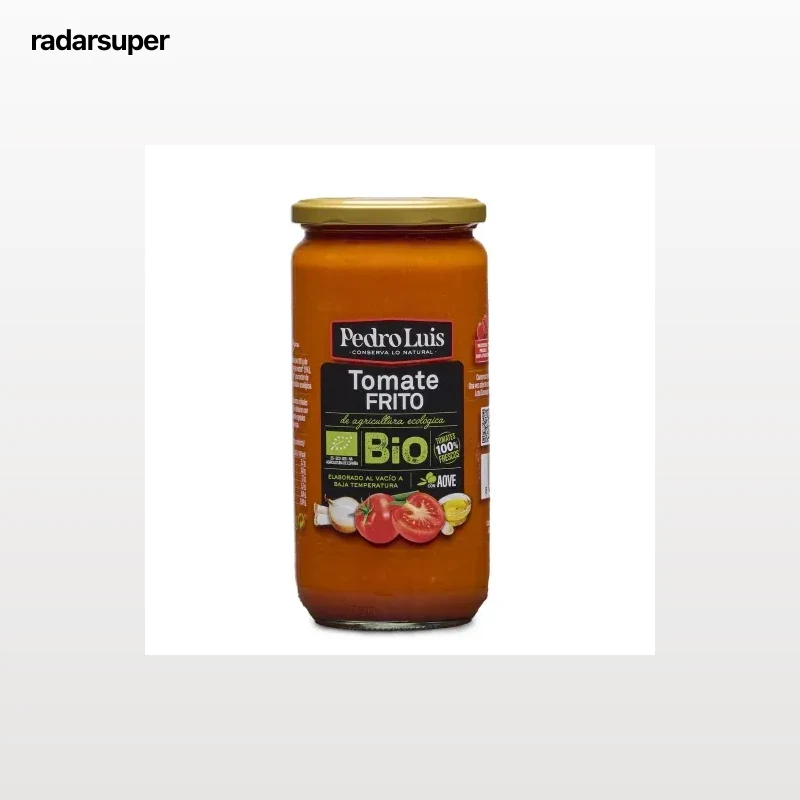 Tomate frito ecológico Pedro Luis sin gluten tarro 660 g.
