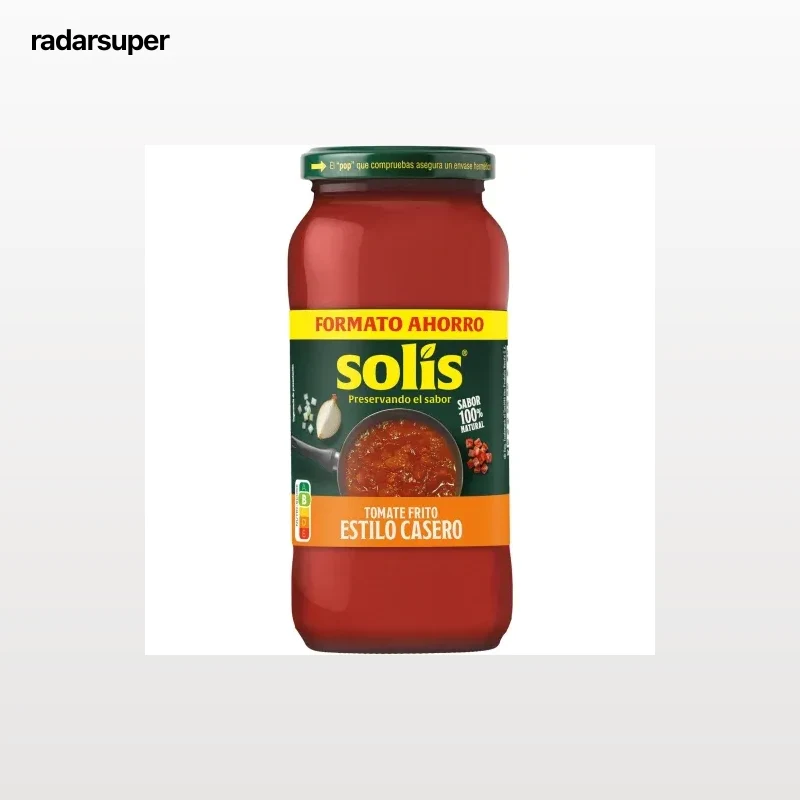 Tomate frito estilo casero Solís sin gluten tarro 550 g.