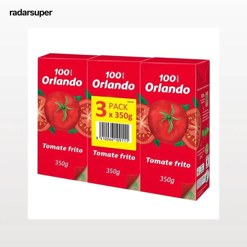 Tomate frito sin gluten Orlando pack-3 con abre facil