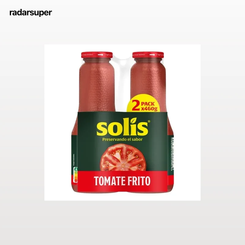Tomate frito Solís sin gluten pack 2 tarros de 460 g.