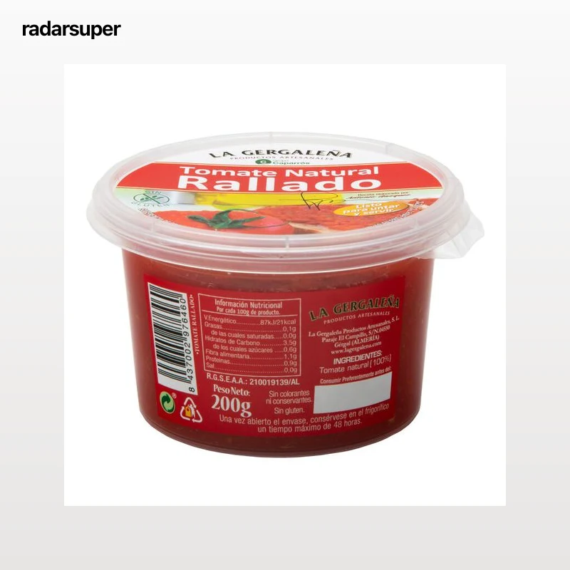 Tomate natural rallado La Gergaleña 200g