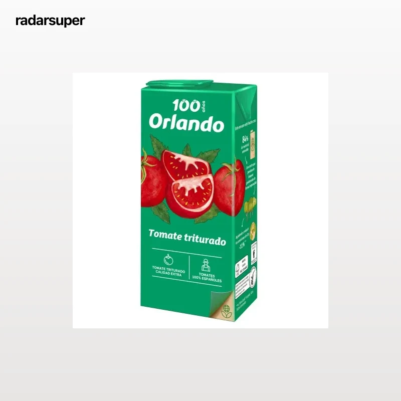 Tomate natural triturado extra Orlando 800 g.