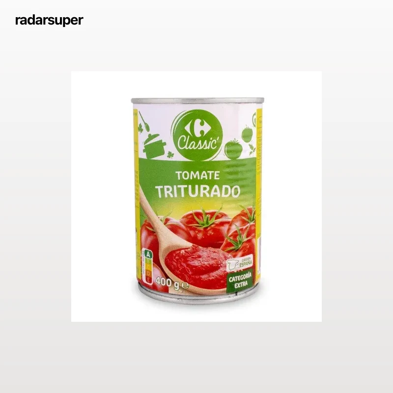 Tomate triturado Classic Carrefour lata de 390 g.