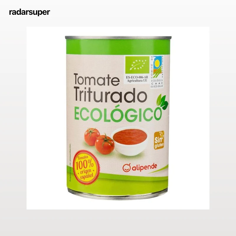 Tomate triturado sin gluten ecológico Alipende 400g