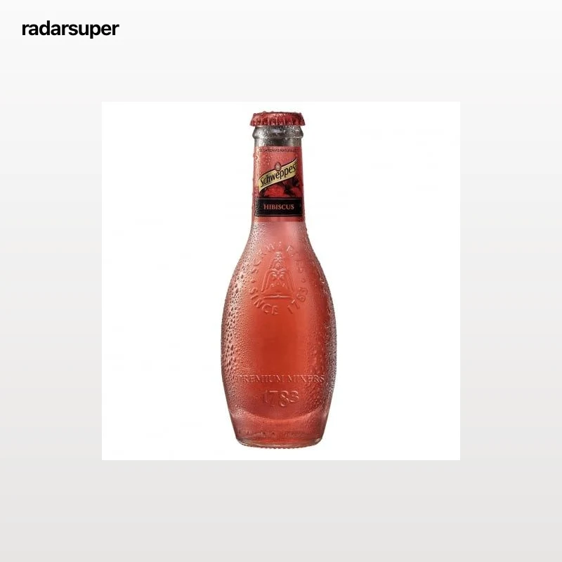 Tónica Schweppes con hibiscus premium botella 20 cl.