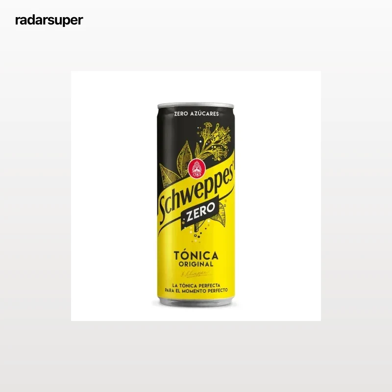 Tónica Schweppes zero lata 33 cl.