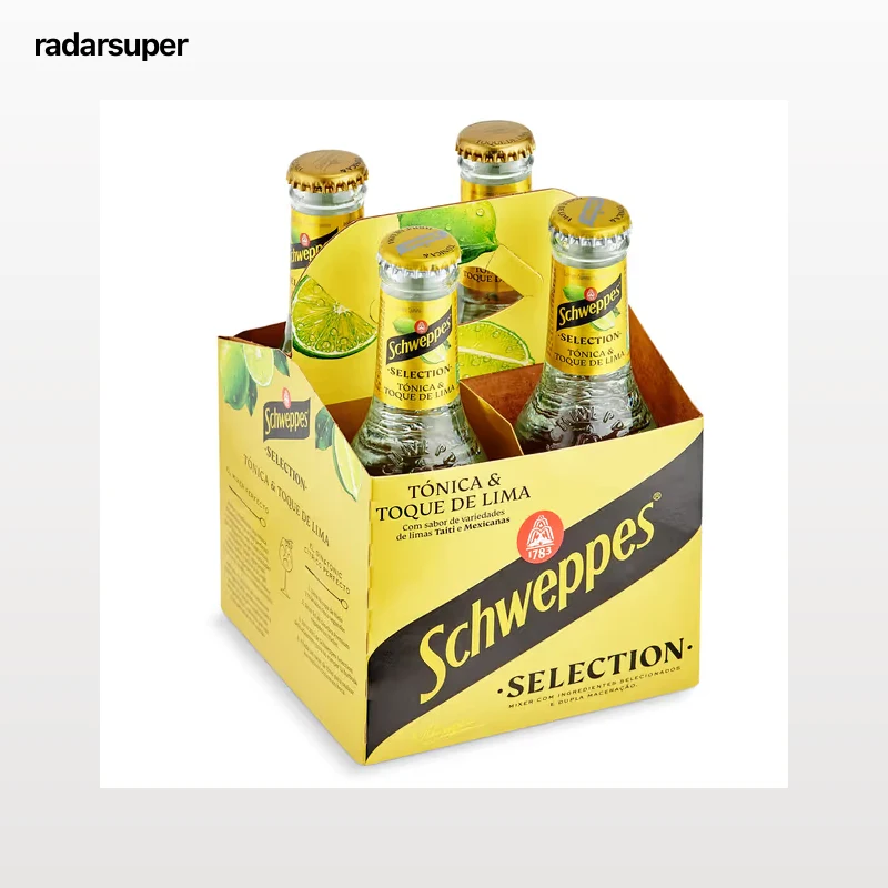 Tónica con toque de lima Schweppes pack 4 x 200 ml
