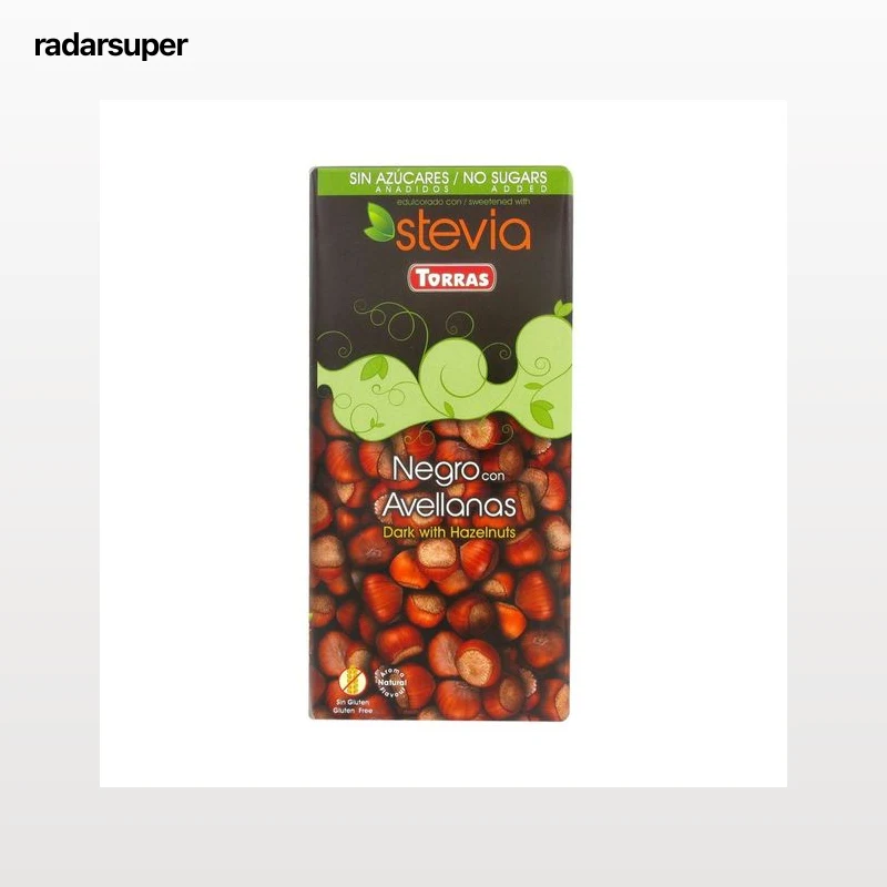 TORRAS Chocolate negro con avellanas sin azúcares añaddos 125 g.
