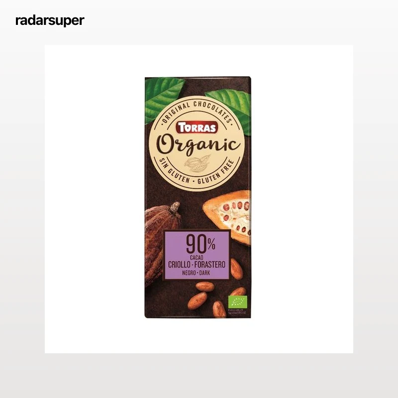 TORRAS Chocolate negro Organic ecológico ( 90% cacao) TORRAS 100 g.