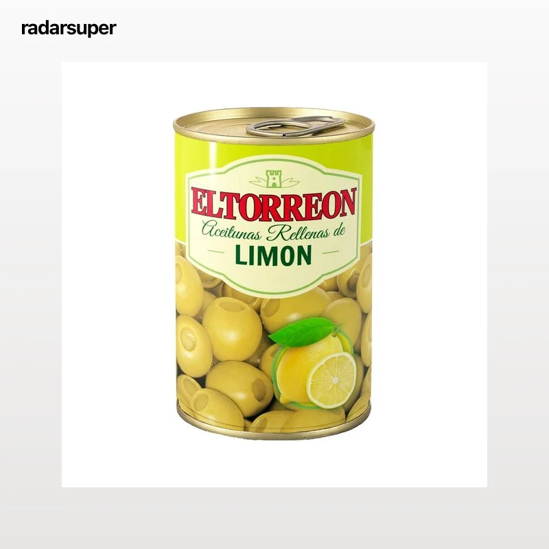 EL TORREON Aceitunas rellenas de limón lata 130 g.