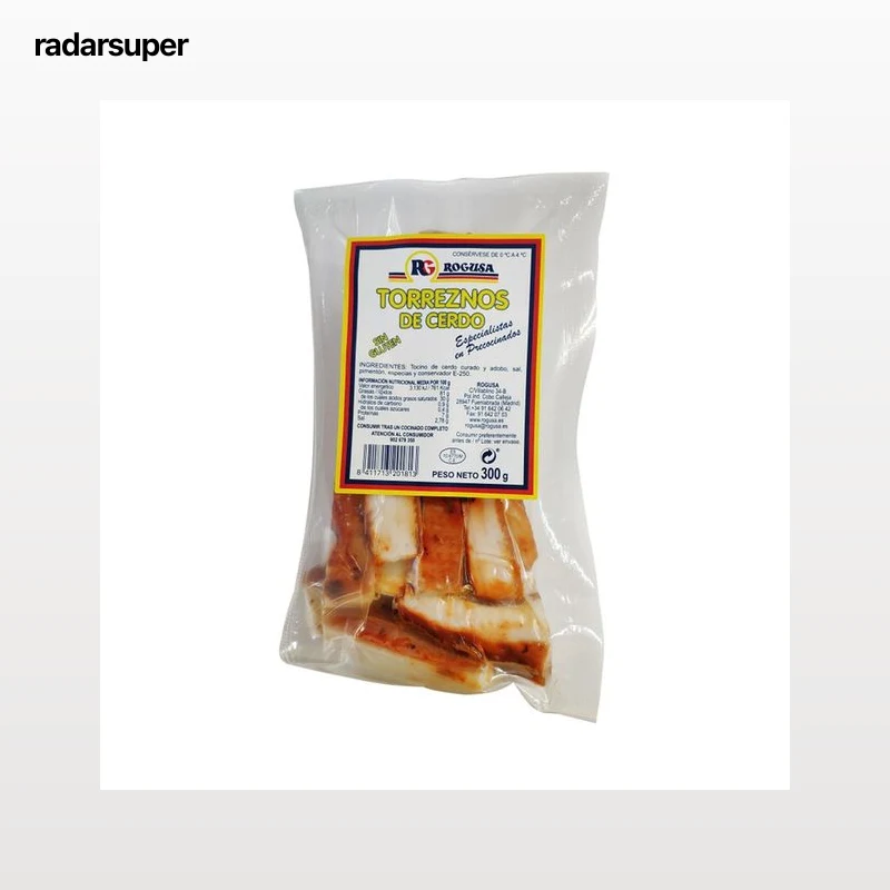 Torreznos de cerdo, elaborados sin gluten ROGUSA 300 g.