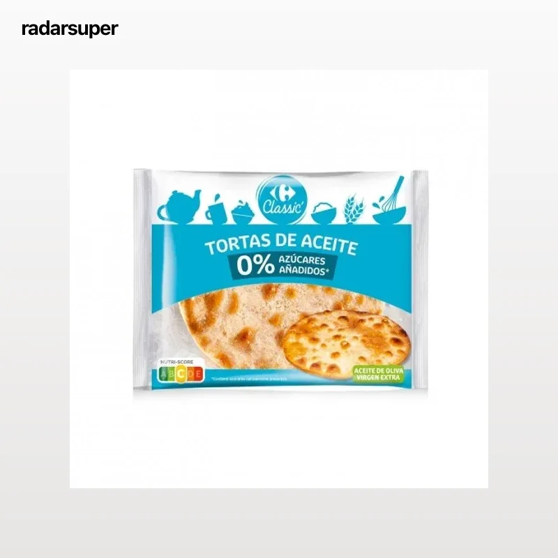 Torta de aceite 0% azucares añadidos Carrefour Classic 150 g.
