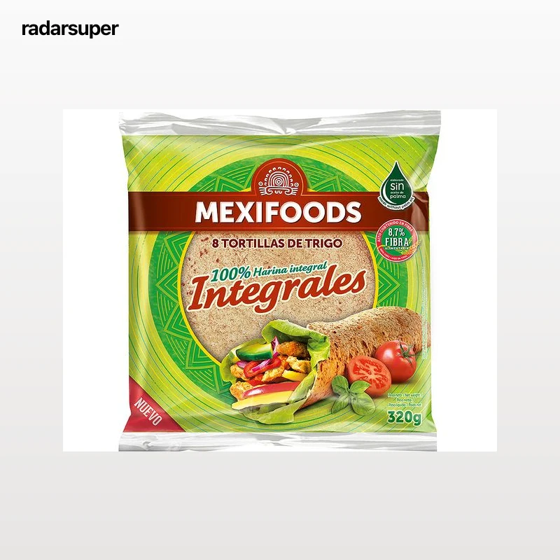 TORTILHA MEXIFOODS DE TRIGO FAJITAS INTEGRAIS 320G
