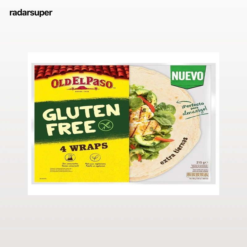 TORTILHA WRAP OLD EL PASO SEM GLÚTEN 4UNID 215G