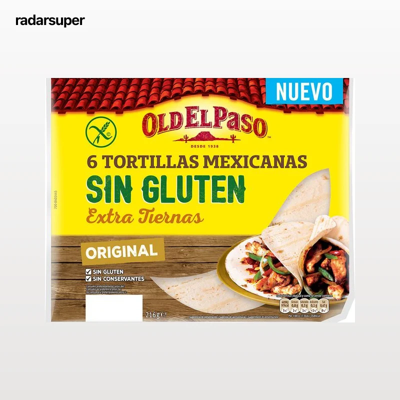 TORTILHAS OLD EL PASO SEM GLÚTEN 216G