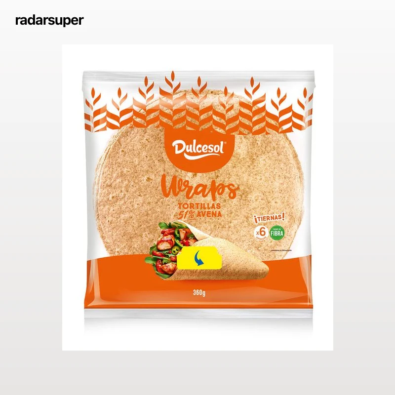 Tortilla de avena wraps Dulcesol 6 unidades