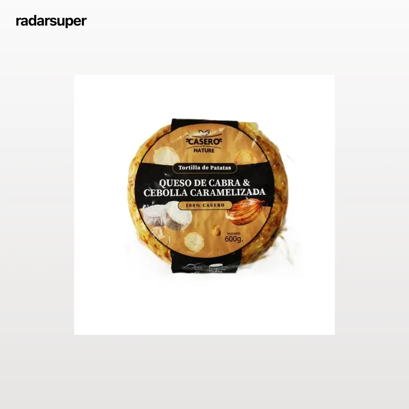 Tortilla de patata con queso de cabra y cebolla caramelizada Casero y Natural 600 g