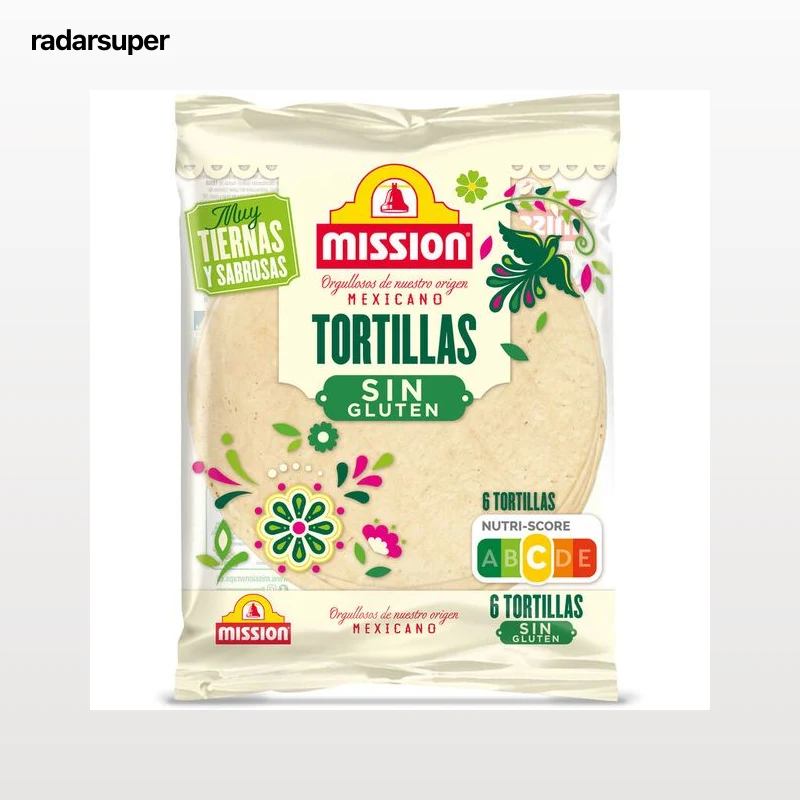 Tortilla sin gluten 6 unidades Mission 216g