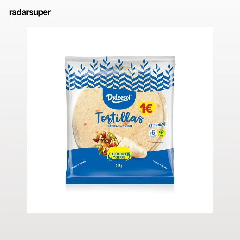 Tortilla de trigo clásica Dulcesol 6 unidades