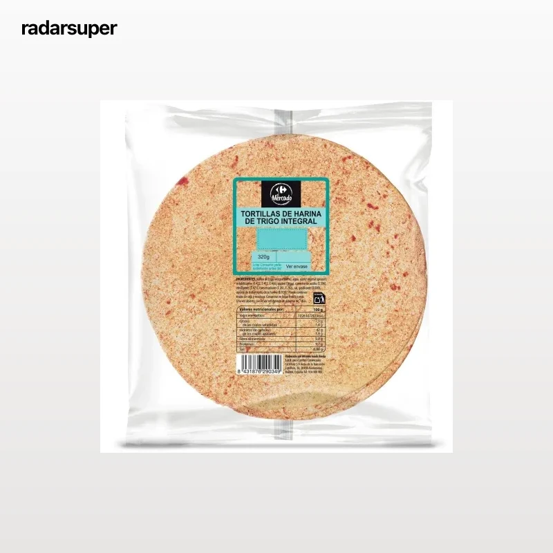 Tortillas de harina de trigo integral Carrefour 320 g