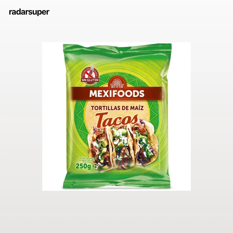 Tortillas de maíz para tacos Mexifoods sin gluten 250 g.