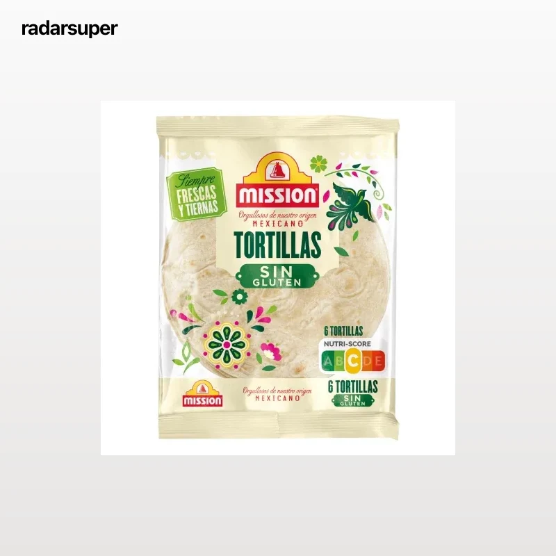 Tortillas de máiz y arroz Mission sin gluten 216 g.