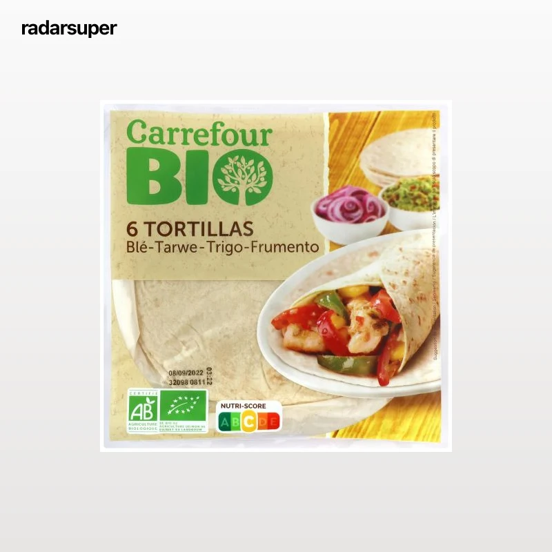 Tortillas de trigo ecológicas Carrefour Bio 240 g.