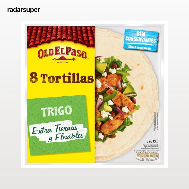 Tortillas de trigo Old El Paso 8 unidades mejicana