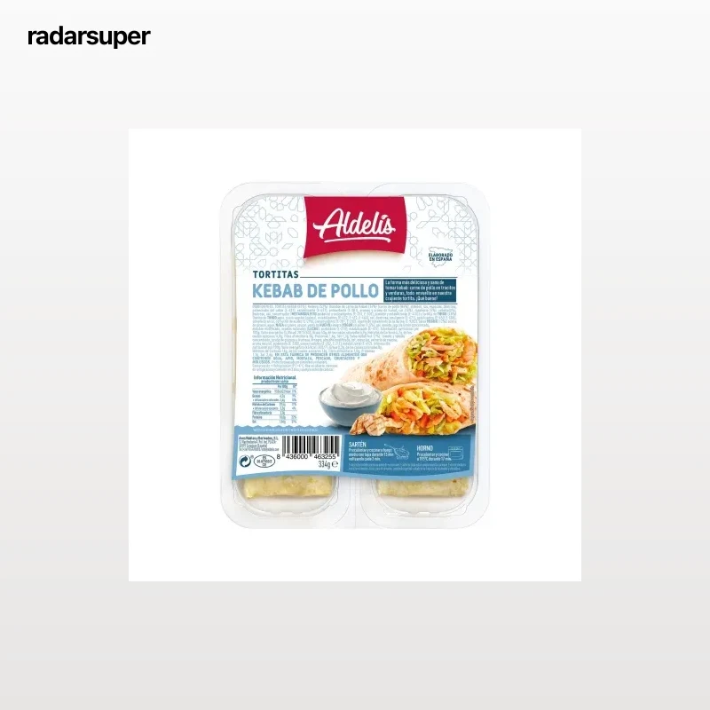 Tortita kebab de pollo Aldelís 334 g.