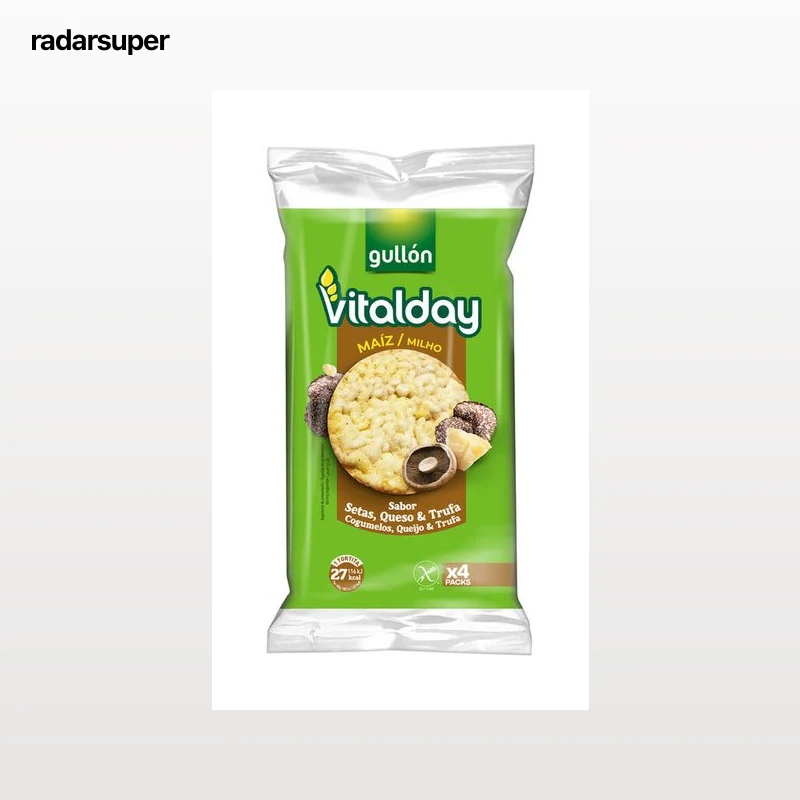 Tortita de maíz sabor setas queso y trufa Vitalday 103g