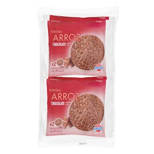 Tortitas de arroz con chocolate con leche