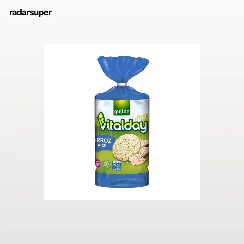 Tortitas de arroz Vitalday Gullón sin gluten 130 g.