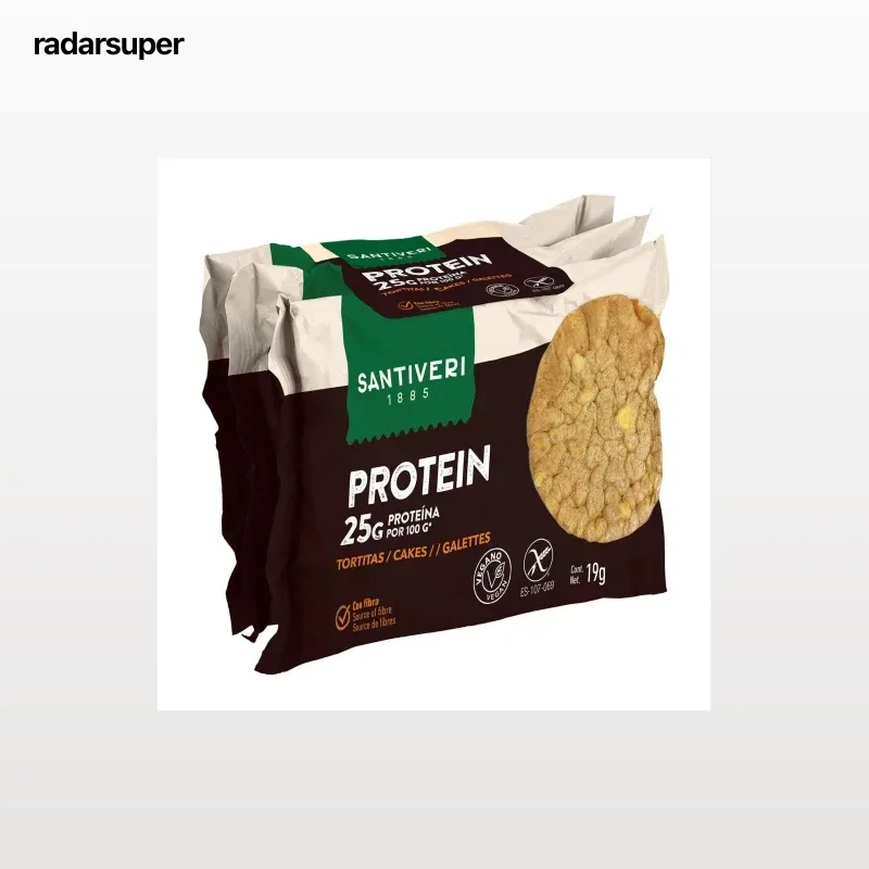 Tortitas de lentejas y maíz 25% proteína Protein Santiveri sin gluten 57 g.