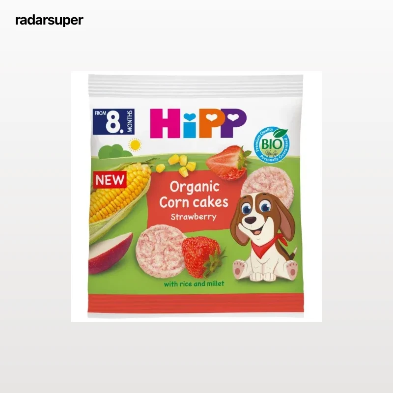 Tortitas de maíz con fresa desde 8 meses ecológico Hipp Biológico 23 g.