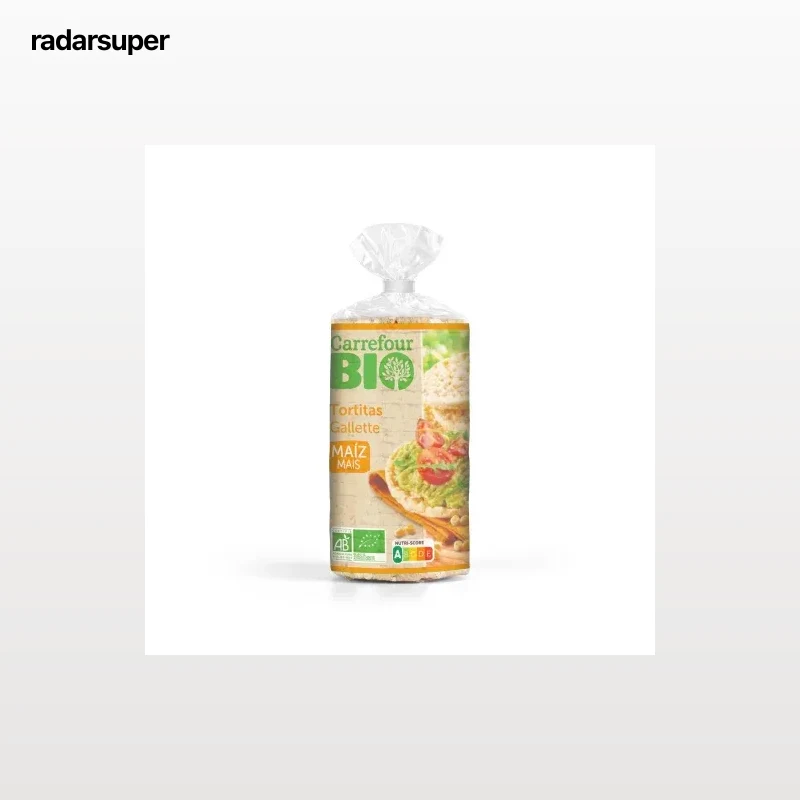 Tortitas de maíz ecológicas Carrefour Bio 120 g.