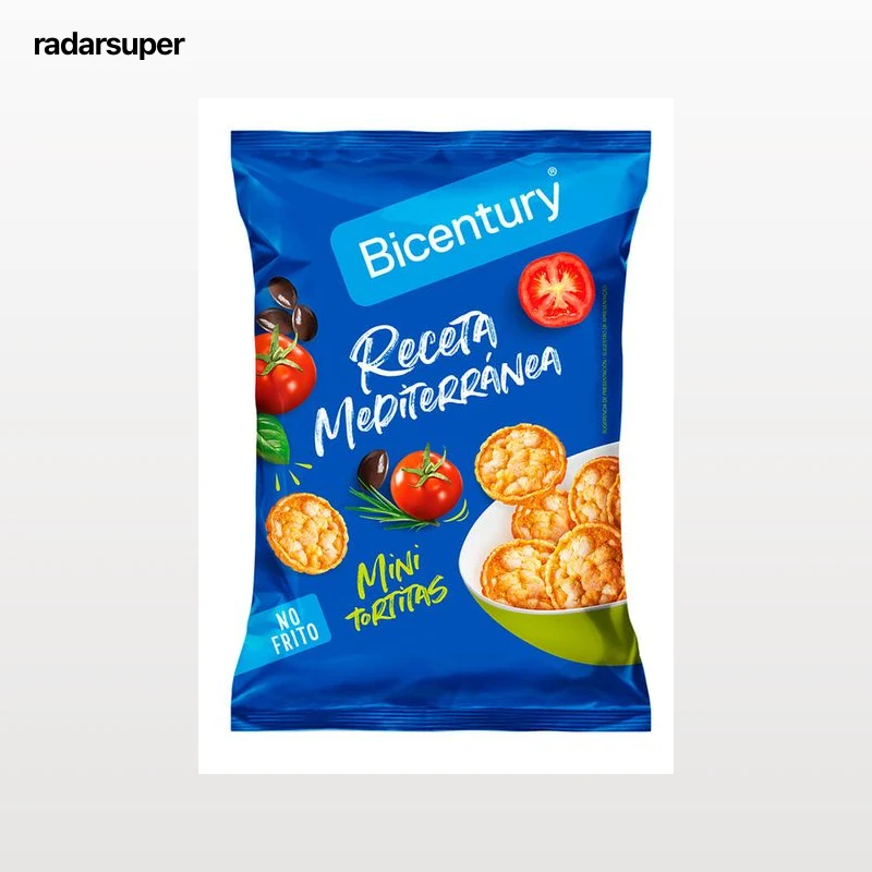 Tortitas de maíz mini nackis receta mediterránea Bicentury 70g