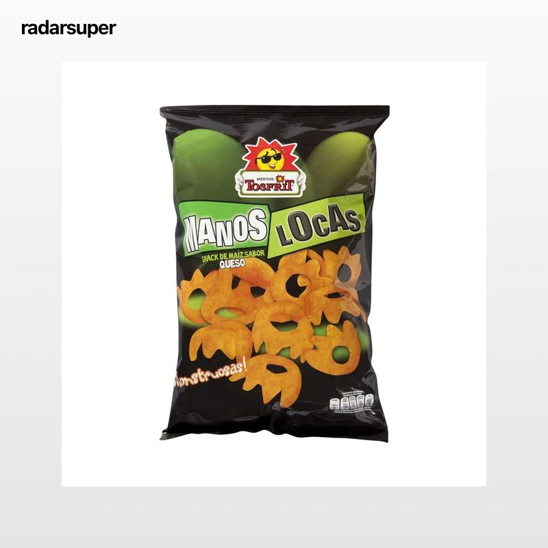 TOSFRIT Manos locas, snack de maìz sabor queso 105 g