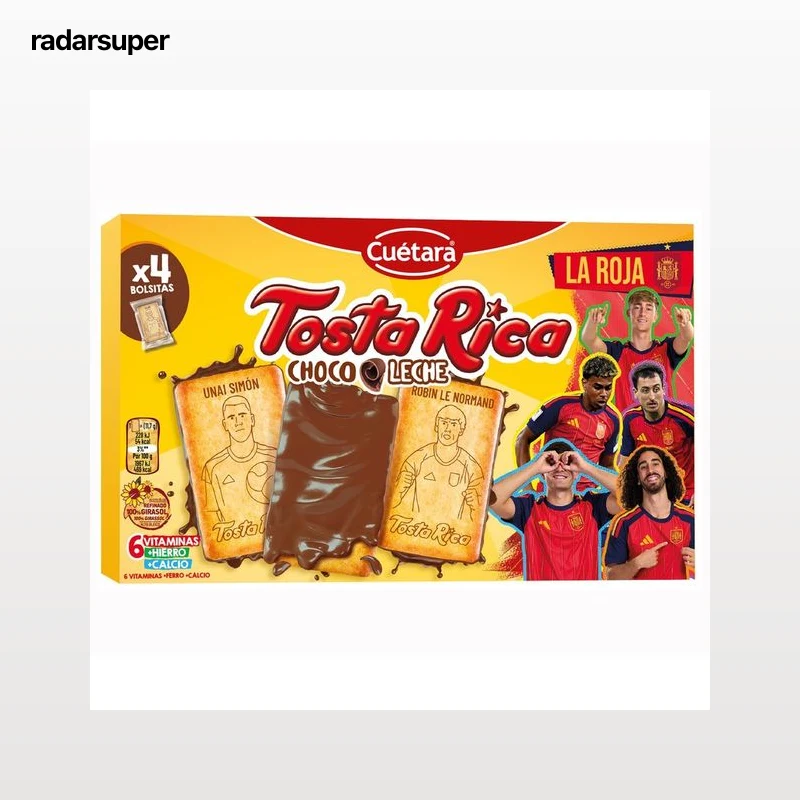 TOSTA RICA Galleta de chocolate con leche 140 g.