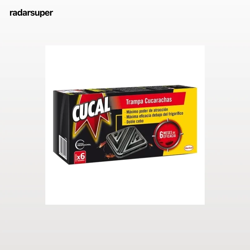 Trampa para cucarachas doble cebo Cucal 6 ud.